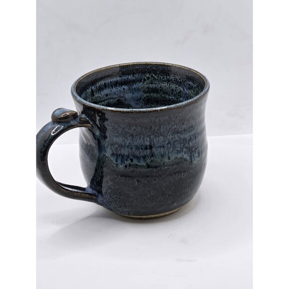 Cobalt Blue Mug Pottery Signed by Artist - Picture 8 of 13